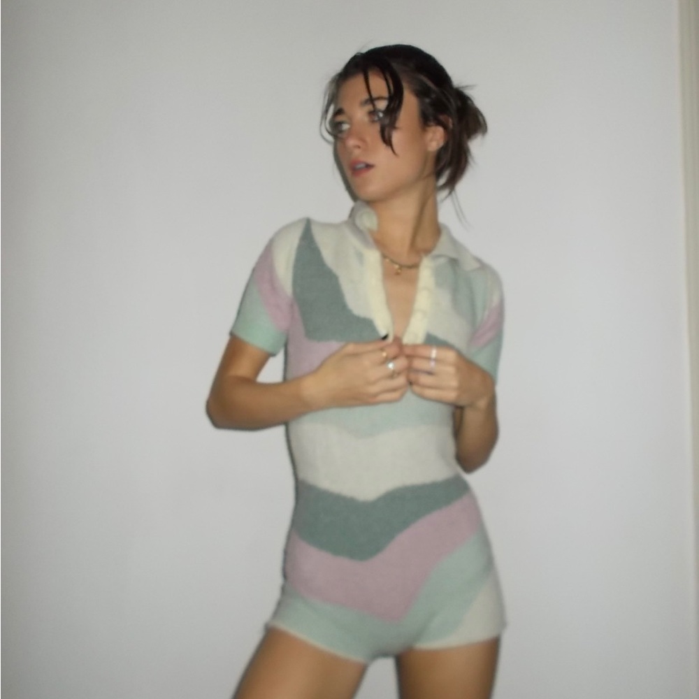 Fuzzy onesie jumpsuit romper